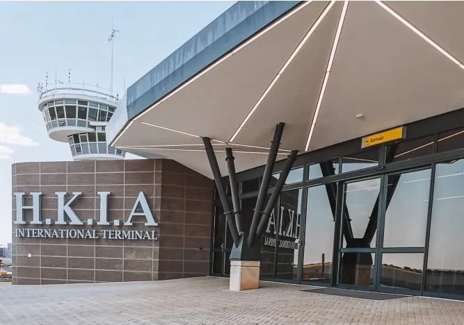 The terminal at Hosea Kutako Airport