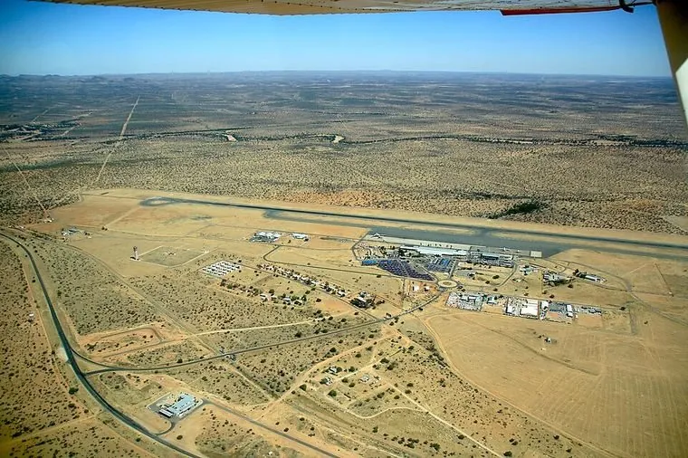A runway amid the desert